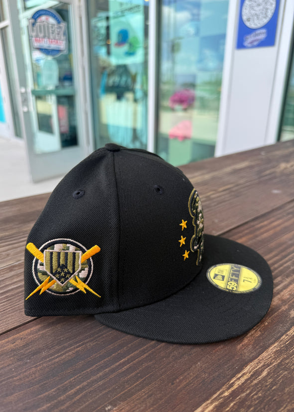 Pensacola Blue Wahoos New Era 59Fifty 2024 Armed Forces Day Hat