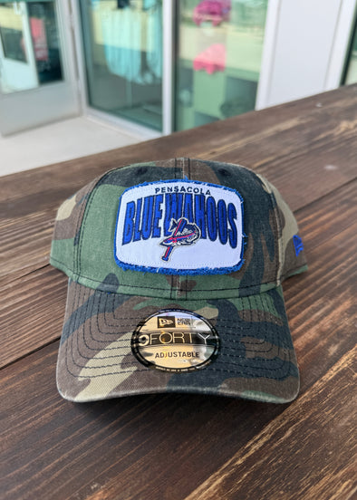 Pensacola Blue Wahoos 9Forty Camo Trucker Hat
