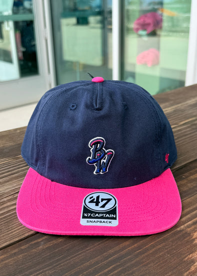 Pensacola Blue Wahoos '47 Navy Burnside Captain Hat