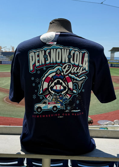 Pensacola Blue Wahoos Pen"SNOW"Cola Tee