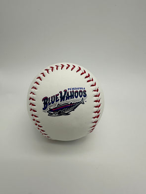 Blue Wahoos Primary White Baseball