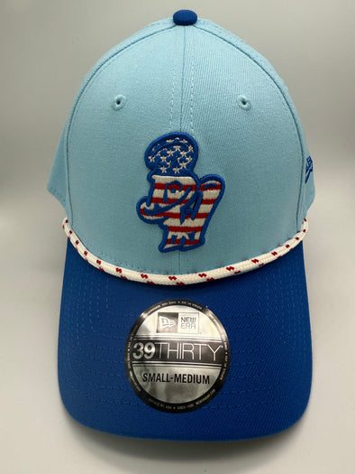 Pensacola Blue Wahoos Fourth of July New Era 39Thirty Stretch Fit