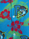 Pensacola Blue Wahoos Mullets Hawaiian Button Up