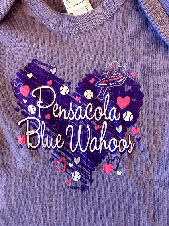 Pensacola Blue Wahoos Purple Onesie