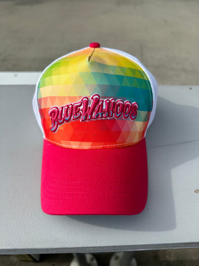 Pensacola Blue Wahoos Rainbow Mesh Cap