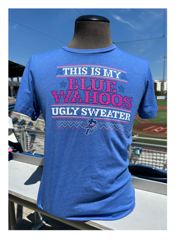 Pensacola Blue Wahoos Ugly Sweater T-Shirt