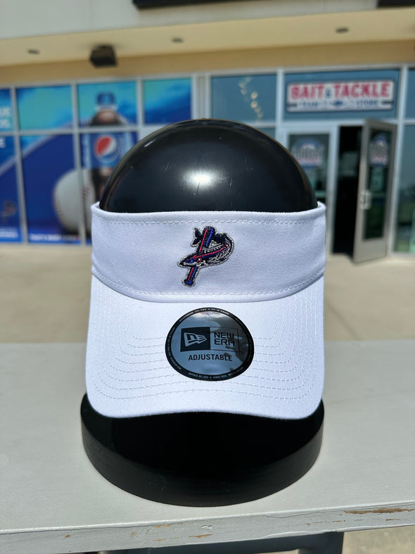 Pensacola Blue Wahoos White Visor