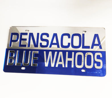 Pensacola Blue Wahoos Acrylic License Plate